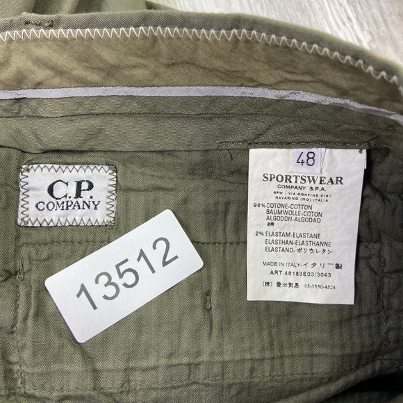 CP Company Dress Pants Mens Size 48 Green Slim Stretch Men Made in Italy 32x35 - Picture 9 of 10